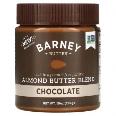 Barney Butter, Barney Butter, Almond Butter Blend, Chocolate, 10 oz (284 g) Миндаль / Аптека | V4.Market