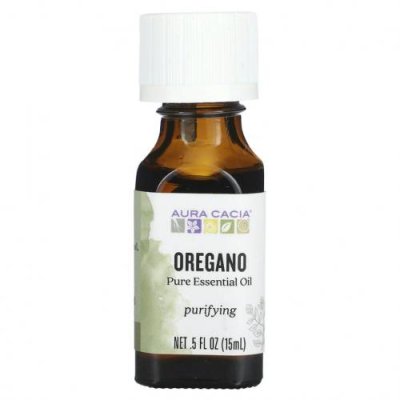 Aura Cacia, чистое эфирное масло, орегано, 15 мл (0,5 жидк. унции) Масло орегано для ароматерапии / Аптека | V4.Market