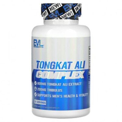 EVLution Nutrition, Tongkat Ali Complex, 800 мг, 60 растительных капсул Tongkat Ali / Аптека | V4.Market