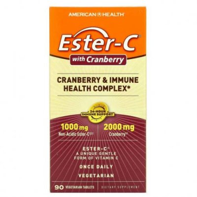 American Health, Ester-C с клюквой, 90 растительных таблеток Эстер-С / Аптека | V4.Market