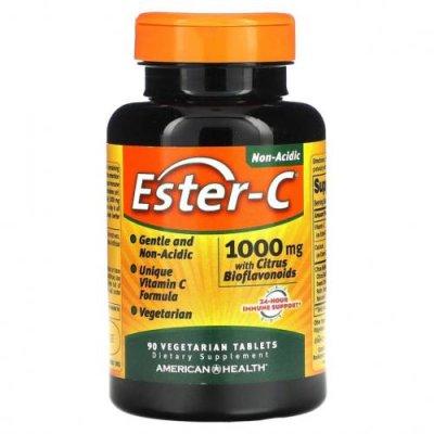 American Health, Ester-C, 1000 мг, 90 вегетарианских таблеток Эстер-С / Аптека | V4.Market