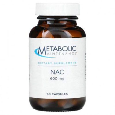 Metabolic Maintenance, NAC, 600 мг, 60 капсул N-ацетилцистеин / Аптека | V4.Market