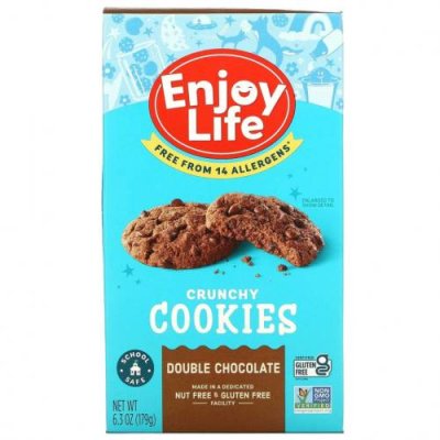 Enjoy Life Foods, Crunchy Cookies, двойной шоколад, 179 г (6,3 унции) Печенье / Аптека | V4.Market