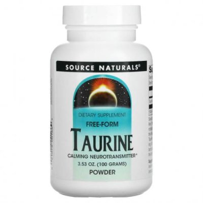 Source Naturals, Порошок таурина, 3.53 унций (100 г) L-таурин / Аптека | V4.Market