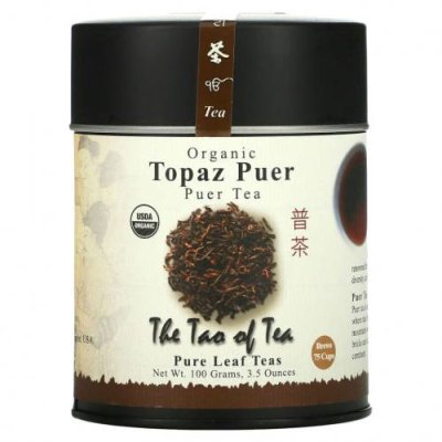 The Tao of Tea, 100% Органический Чай Пуэр Топаз, 3.5 унции (100 г) Чай пуэр / Аптека | V4.Market