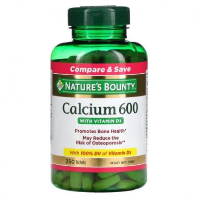 Nature's Bounty, Calcium 600 с витамином D3, 250 таблеток Кальций плюс витамин D / Аптека | V4.Market