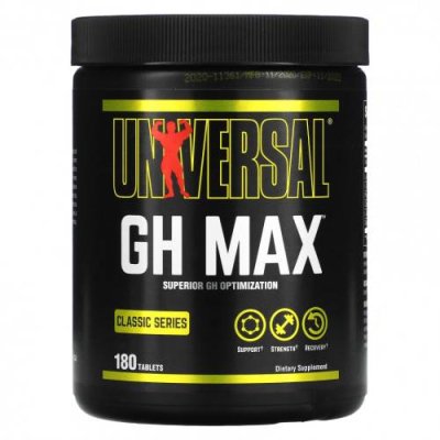 Universal Nutrition, Classic Series, GH Max, добавка для оптимизации гормона роста, 180 таблеток Препараты гормон роста / Аптека | V4.Market