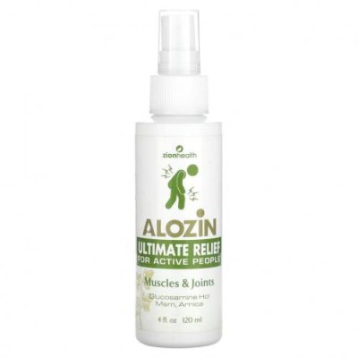 Zion Health, Alozin Ultimate Relief, для мышц и суставов, 120 мл (4 жидк. Унции) Средства для местного применения и мази / Аптека | V4.Market