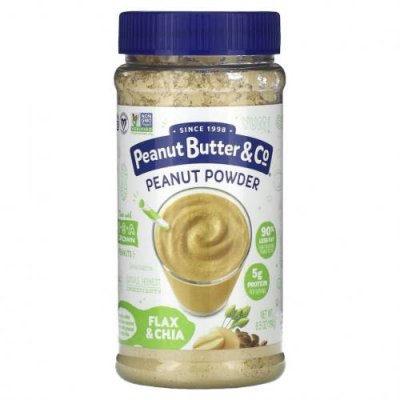 Peanut Butter & Co., Арахисовый порошок, лен и чиа, 184 г (6,5 унции) Арахис / Аптека | V4.Market