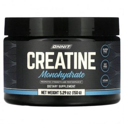 Onnit, Моногидрат креатина, 150 г (5,29 унции) Моногидрат креатина / Аптека | V4.Market