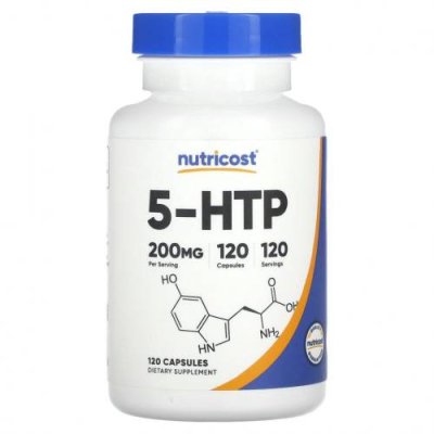 Nutricost, 5-HTP, 200 мг, 120 капсул 5-HTP (гидрокситриптофан) / Аптека | V4.Market