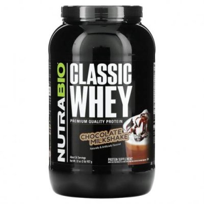 Nutrabio Labs, Classic Whey Protein, шоколадный молочный коктейль, 907 г (2 фунта) Концентрат сывороточного протеина / Аптека | V4.Market