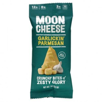 Moon Cheese, Пармезан с гарлином, 28,3 г (1 унция) Закуски / Аптека | V4.Market