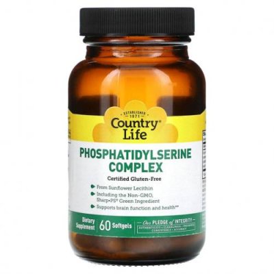 Country Life, Phosphatidylserine Complex, 60 мягких таблеток Фосфатидилсерин / Аптека | V4.Market