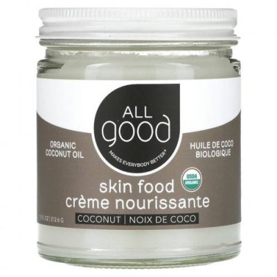 All Good Products, Skin Food, органическое кокосовое масло, 212,6 г (7,5 жидк. Унции) Лосьон / Аптека | V4.Market