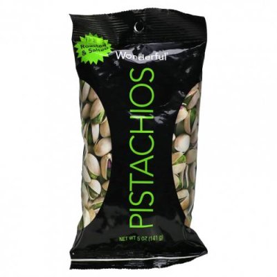 Wonderful Pistachios, Жареный и соленый, 141 г (5 унций) Фисташки / Аптека | V4.Market