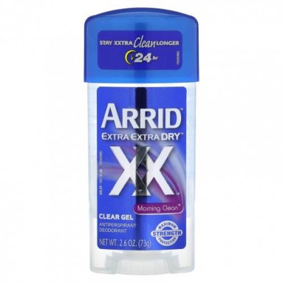 Arrid, Extra Extra Dry XX, прозрачный гель-дезодорант-антиперспирант, Morning Clean, 73 г (2,6 унции) Дезодоранты / Аптека | V4.Market