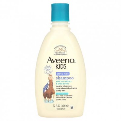 Aveeno, Для детей, шампунь для вьющихся волос с экстрактом овса и маслом ши, 354 мл (12 жидк. Унций) Шампунь для малышей / Аптека | V4.Market