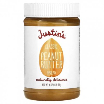 Justin's Nut Butter, Классическое арахисовое масло, 16 унций (454 г) Арахис / Аптека | V4.Market