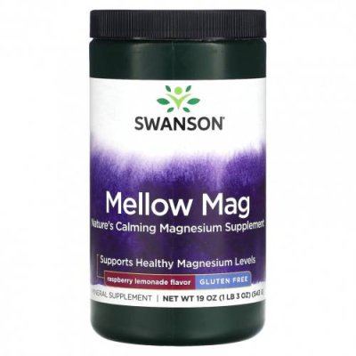 Swanson, Mellow Mag, малиновый лимонад, 543 г (19 унций) Магний / Аптека | V4.Market