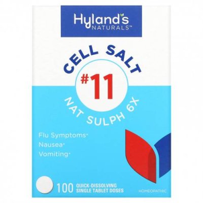 Hyland's, Cell Salt # 11, Nat Sulph 6X, быстрорастворимая одна таблетка Натуральные средства / Аптека | V4.Market