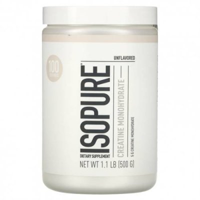 Isopure, Моногидрат креатина, без добавок, 500 г (1,1 фунта) Моногидрат креатина / Аптека | V4.Market