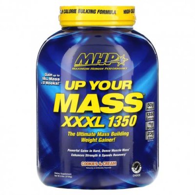 MHP, Up Your Mass XXXL 1350, печенье и сливки, 2720 г (6 фунтов) Гейнеры / Аптека | V4.Market