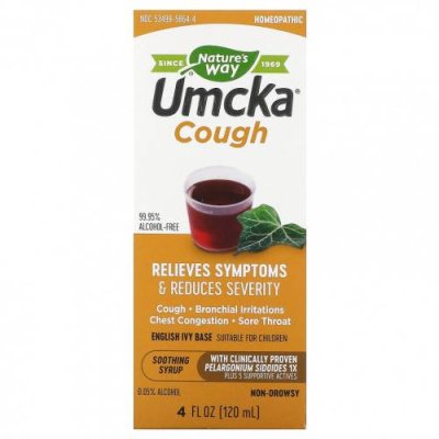 Nature's Way, Umcka Cough, успокаивающий сироп, 120 мл (4 унции) Натуральные препараты / Аптека | V4.Market