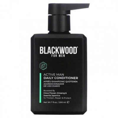 Blackwood For Men, Active Man, кондиционер для ежедневного использования, гвоздика, женьшень и японская свертия, 200 мл (7 жидк. Унций) Мужское средство для укладки / Аптека | V4.Market