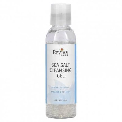 Reviva Labs, Sea Salt Cleansing Gel, 4 fl oz (118 ml) Очищающие средства для лица / Аптека | V4.Market