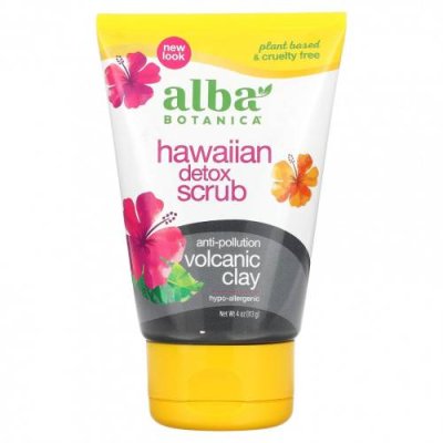 Alba Botanica, Гавайский скраб для детоксикации, 113 г (4 унции) Эксфолиаторы и скрабы / Аптека | V4.Market