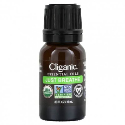 Cliganic, Смесь эфирных масел, Just Breathe, 10 мл (0,33 жидк. Унции) Смеси / Аптека | V4.Market