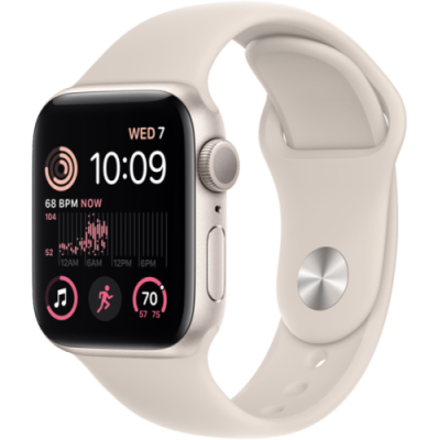 Умные часы  Apple Watch SE2, 44 мм, M/L, Sport band, Starlight Aluminium (MNTE3) / Все умные часы | Электроника | V4.Ru: Маркетплейс