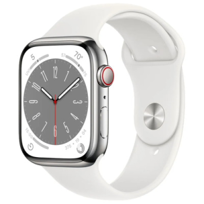 Умные часы  Apple Watch Series 8, 45 мм, S/M, Silver Aluminium (MP6P3) / Все умные часы | Электроника | V4.Ru: Маркетплейс