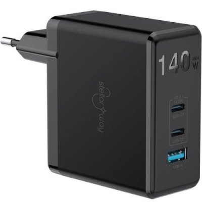 Зарядное устройство сетевое Stellarway USB-A/2С PD 140W, черный / Зарядные устройства | Электроника | V4.Ru: Маркетплейс