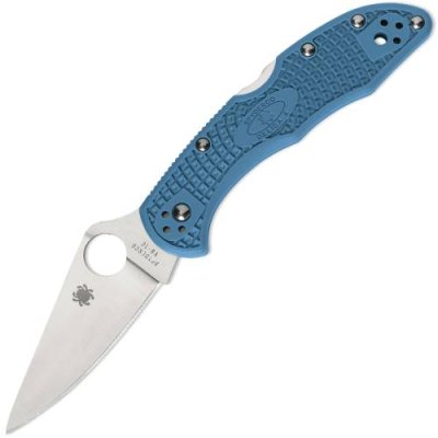 Складной нож Spyderco Delica 4 Flat Ground - 11FPBL, сталь VG-10 Satin Plain, рукоять термопластик FRN, синий / Раскладные | Товары для дома | V4.Ru: Маркетплейс