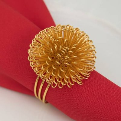 Набор колец Gold flower для салфеток / Аксессуары для кухни | Товары для дома | V4.Ru: Маркетплейс