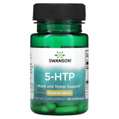 Swanson, 5-HTP, 50 мг, 60 капсул 5-HTP (гидрокситриптофан) / Аптека | V4.Market