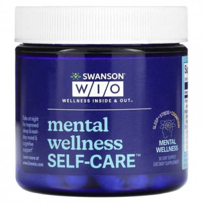 Swanson WIO, Mental Wellness Self-Care, 30 капсул Препараты для памяти и когнитивных функций / Аптека | V4.Market