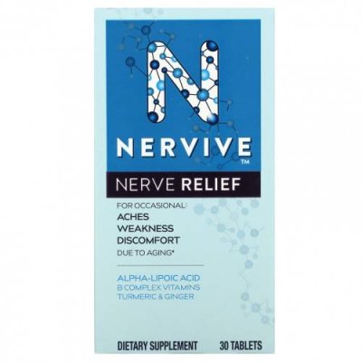 Nervive, Nerve Relief, 30 таблеток Альфа-липоевая кислота / Аптека | V4.Market