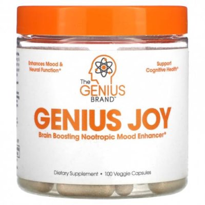 The Genius Brand, Genius Joy, 100 растительных капсул Препараты для памяти и когнитивных функций / Аптека | V4.Market