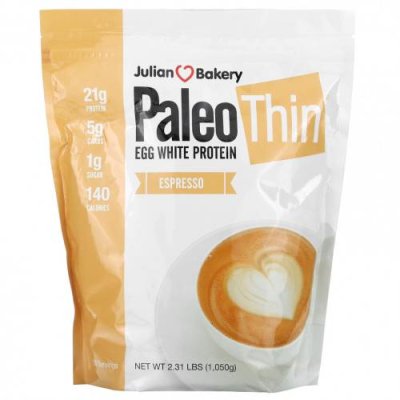 Julian Bakery, Paleo Thin, яичный белок, эспрессо, 1050 г (2,31 фунта) Яичный белок / Аптека | V4.Market