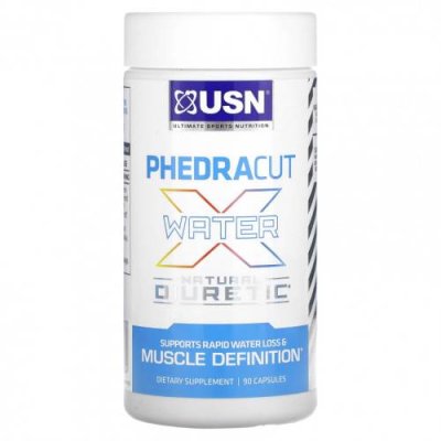 USN, Phedracut Water X, 90 капсул Мочегонные таблетки / Аптека | V4.Market