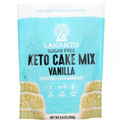 Lakanto, Keto Cake Mix, Vanilla, 8.8 oz (250 g) Смесь для приготовления тортов / Аптека | V4.Market