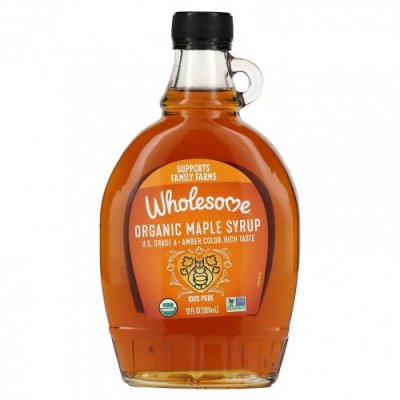 Wholesome Sweeteners, Organic Maple Syrup, 12 fl oz (355 ml ) Кленовый сироп / Аптека | V4.Market