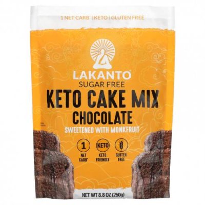 Lakanto, Keto Cake Mix, шоколад, 250 г (8,8 унции) Смесь для приготовления тортов / Аптека | V4.Market