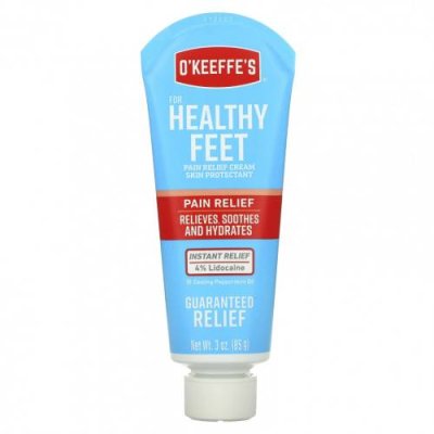 O'Keeffe's, For Healthy Feet, обезболивающий крем, 85 г (3 унции) Крем для ног / Аптека | V4.Market