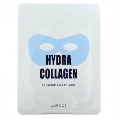 Lapcos, Hydra Collagen, увлажняющая гидрогелевая маска для кожи вокруг глаз, 1 шт., 10 г (0,35 унции) Корейские маски для кожи вокруг глаз / Аптека | V4.Market