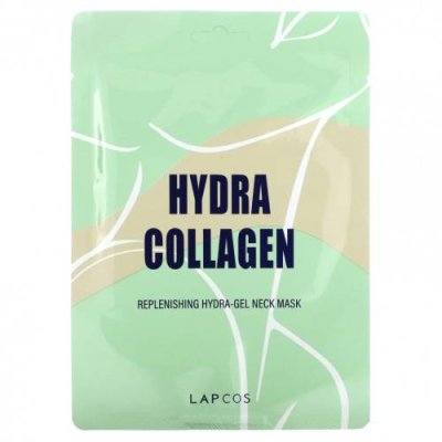 Lapcos, Hydra Collagen, восстанавливающая гидрогелевая маска для шеи, 1 шт., 15 г (0,53 унции) Тканевые маски / Аптека | V4.Market