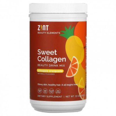 Zint, Sweet Collagen, ананас и апельсин, 283 г (10 унций) Коллаген, добавки / Аптека | V4.Market